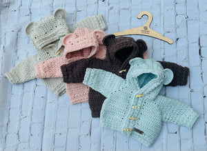 Bear-Ear Hoodie Cardigan
