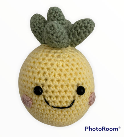 Crocheted Amigurumi Pineapple Stuffed Toy